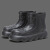 彬单 EVA雨鞋女厚底防水防滑设计感短筒雨靴 黑色 36-37