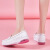 京佑医院女护士鞋新款EVA+橡胶大气垫白色镂空舒适坡跟软底小白鞋 白色 34