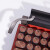 黑吉蛇 复古打字机无线蓝牙有线双模口红蒸汽朋克机械键盘手机平板iPad台式电脑家用办公商务通用外设 黑色 青轴