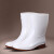 牛筋底耐酸碱雨靴 劳保防滑防水雨鞋女短中筒 厨房水鞋 中筒白色 36