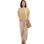 皮尔卡丹中年妈妈夏装衬衫2024新款洋气中老年女装衬衫新中式上衣薄款透气 芦苇绿单上衣 3XL