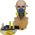 供气式防毒面具全面罩喷漆专用防尘化工化学喷塑喷砂打磨设备喷漆 63号 面罩