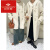 俞兆林（YUZHAOLIN）羊绒大衣100%女双面绒品牌2023秋冬新款牛角扣连帽双面羊毛大衣宽 红色短款 S