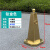 定制定制不锈钢路锥禁止停车位牌方形反光锥筒警示桩隔离墩金属雪糕桶 大号钛金色-八角底