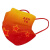 泓工达新款中国红一次性独立包装口罩三层防护我爱你中国风高颜值透气 星空中国红100只独立包装 儿童