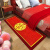 法绒羚卡现代轻奢入户门地垫门垫高级地垫喜庆婚房装饰手工喜字卧室床边毯 双喜大红色 0.6x1.6米