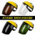 打磨面罩 防护面罩 防护面罩焊帽 飞溅面罩面屏 头戴式防焊工二氩 黄顶黑色屏(颜色深)