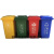 福建厂家直销塑料户外分类垃圾桶加厚环卫车挂车桶大号垃圾桶 YY240升蓝色加厚挂车桶