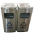 定制不锈钢垃圾桶电梯口分类垃圾筒商用走廊公共场所丽格烟灰桶 黑金正方形单桶