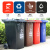 户外垃圾桶大号上海加厚分类环卫挂车大型棕色黑色干湿带盖分离箱 50升：红色 有害垃圾