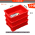 华昊创久 塑料周转箱长方形小零件收纳盒塑料盒配件五金盒加厚工业胶箱PP盒 CS-3号塑料箱 红色（3个装）