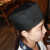 韩版西餐厅透气服务员工作帽子日式厨师帽料理寿司服帽男女厨师帽 砖块布顶