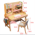 穆禧晟北欧桌椅套装初中生课桌椅小学生家用桌子实木书桌书架升降桌