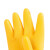 工孚 丁腈橡胶手套劳保耐磨防水加厚加长工业手套 一双价 柠檬黄 S 