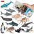 河兔海洋动物迷你玩具仿真实心海洋大白鲨蓝鲸模型恐龙迷你小动物摆件 迷你恐龙12款套装