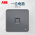 ABB 纤悦系列古典灰色开关插座面板86型照明电源插座 一位AR331-G