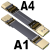 2.0公对母内置型延长线支持2/144 4/60弯头扁 A2-A4T 3cm