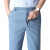 格卡蜜（GEKAMI）中年男裤子40到50岁 爸爸休闲裤夏季薄款新款老头亚麻男裤高腰 牛仔蓝+米白色2条装 亚麻 XL建议100至120斤