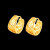 YOYP黄金色耳环耳扣镂空钱币素耳圈耳扣18k金耳钉复古花纹感耳  3.8g  3.8g