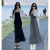 MXZP今年流行漂亮两件套装女装2024夏季新款小香风防晒衬衫吊带连衣裙 白色衬衫+灰色吊带裙 S 82-98斤