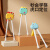 儿童筷子训练筷3岁6岁家用木质辅助器防滑宝宝专用硅胶学习 蓝色独角兽