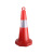 橡胶路锥反光圆锥 雪糕桶安全警示柱   6起 1米红白固定连接杆1