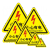 小心有电危险警示贴配电箱当心触电标识贴纸 机械伤人高温提示工业品 红闪不带字三角形加厚PVCxy 3.5x3.5cm