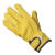 百舸 羊皮司机防护手套短款劳保手套 黄色魔术贴常规款司机手套