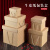 正方形礼品包装盒礼盒三层瓦楞纸盒手工礼物盒茶叶空盒牛皮纸纸盒 牛皮瓦楞单绳盒20*20*20（5个价）