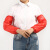 防水防油袖套男女成人男女护袖清洁防污工厂工作家务PVC食堂套袖 大红色5双