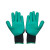赫思迪格 乳胶发泡手套 防滑劳保尼龙浸胶浸塑涂掌塑胶手套  绿色6双 JG-1715