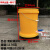 加厚塑料桶带水龙头水嘴盖家用圆形大水桶20L升塑胶桶带轮子 滑轮桶黄色+球阀水嘴(20L)