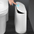 垃圾桶卫生间专用2023新款按压式家客厅轻奢窄夹缝带盖 北极白x2个垃圾袋2