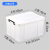 加厚带盖特大号周转箱收纳箱整理箱盒商用储物塑料饭店厨房洁具箱 白色小号435*325*250mm