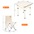 尚烤佳（Suncojia）户外桌椅套装 折叠桌椅 蛋卷桌 便携折叠椅 钓鱼椅 五件套