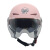 新国标3C认证夏季电动车安全头盔男女电瓶摩托车半盔双镜款可调节 亚粉 均码