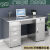 定制304不锈钢办公桌车间医疗实验室桌子长方形台式电脑桌加厚带抽屉 1.2米五斗一门201
