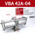 上陶鲸 VBA气动增压阀 加厚硬质铝合金缸体气缸储气罐气体加压器泵 VBA42A-04 