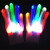 LED发光手套表演 手影舞荧光手套 抖音酒吧蹦迪神器EDM电音节装备 绿色 双面发光一双
