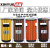 小区室外环卫收纳钢木垃圾桶果皮箱 户外分类垃圾桶 镀锌板+防腐木（咖啡色
