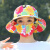 帽子女夏季防晒口罩一体遮阳帽防紫外线农活采茶帽户外渔夫太阳帽 浅紫百花-口罩一体帽