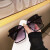 古施森（GUSHISEN）古施森2024新款时尚全框切边墨镜女潮流欧美方框太阳镜款跨境眼镜 米白色