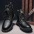 IFIZ高帮马丁靴男士2023新款英伦风黑色骑士工装靴夏季季男款中帮短靴 (升级款)卡其 44