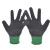 上柯 B2021 发泡手套 浸胶胶皮防滑透气皱纹防护手套工作劳保手套耐磨防滑 黑绿色（12双装）