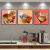 汉堡店挂画薯条炸鸡店蛋糕烘焙店墙面装饰画披萨店咖啡厅前台壁画 酒红色 30*30（送配件包）黑色框(其他框