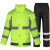 卡莱文雨裤套装交通安全服环卫物业高速救援防雨服荧光黄绿 300D荧光绿上衣 L