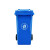 圣路欧C  垃圾桶灰色环卫分类垃圾桶物业小区室外户外酒店商用塑料带盖120A-1型号 550*460*960mm