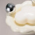 帕美居创意ins家用装饰底座支架收纳架浴室卫生间免打孔牙刷牙杯置物架 奶油白银边牙刷收纳架+圆球