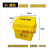 定制废物垃圾桶周转箱黄色诊所用医脚踏式废弃物锐利器盒塑料 5L摇盖桶/黄色