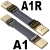 ADT标准型HDMI2.0公对公延长线 支持2K/144hz 4K/60Hz 弯头扁平线 A1-A1R 80cm